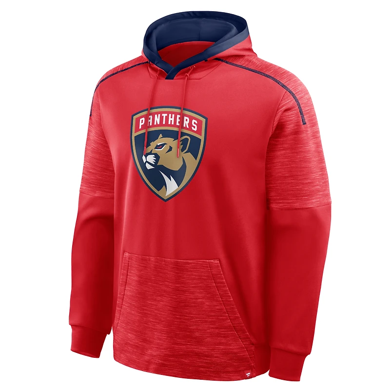 Men's Fanatics Red Florida Panthers Goaltender Defender Pullover Hoodie