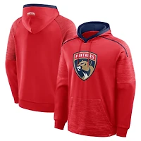 Men's Fanatics Red Florida Panthers Goaltender Defender Pullover Hoodie