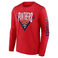 Men's Fanatics Red Florida Panthers Headline Long Sleeve T-Shirt