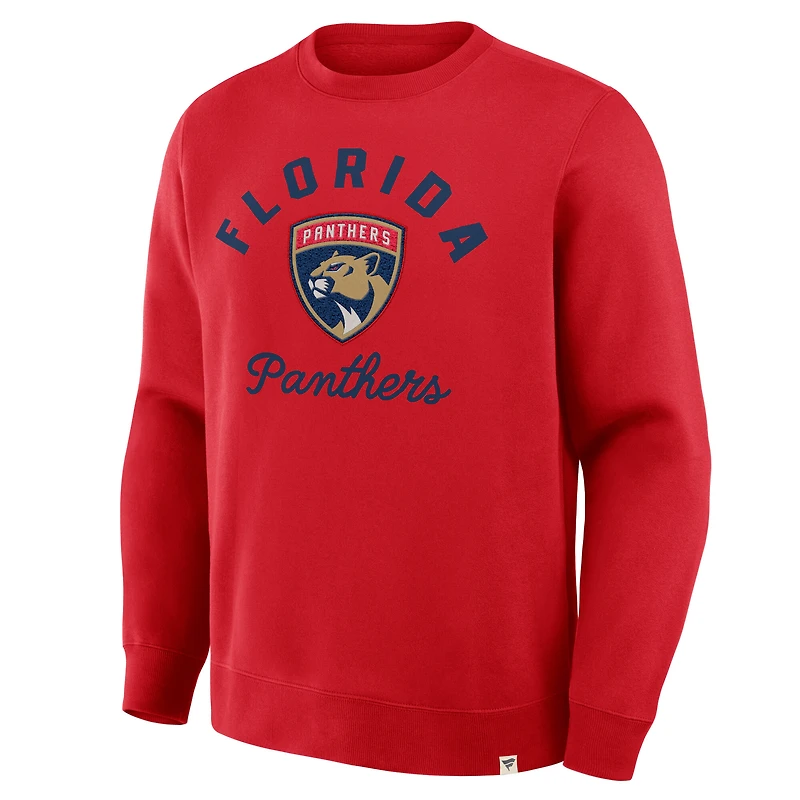 Men's Fanatics Red Florida Panthers  Stickler Sweatshirt