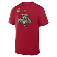 Men's Fanatics Sam Bennett Red Florida Panthers 2026 NHL Winter Classic Authentic Stack Name & Number T-Shirt