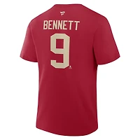 Men's Fanatics Sam Bennett Red Florida Panthers 2026 NHL Winter Classic Authentic Stack Name & Number T-Shirt