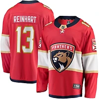 Maillot de joueur Sam Reinhart rouge des Panthers la Floride, modèle Breakaway, pour homme (Fanatics)