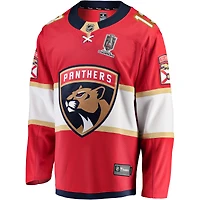Men's Fanatics Sam Reinhart Red Florida Panthers Home 2024 Stanley Cup Champions Breakaway Player Jersey