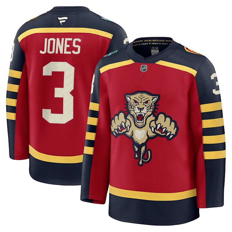 Men's Fanatics Seth Jones Red Florida Panthers 2026 NHL Winter Classic Premium Jersey