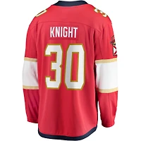 Men's Fanatics Spencer Knight Red Florida Panthers Home Breakaway Replica Jersey