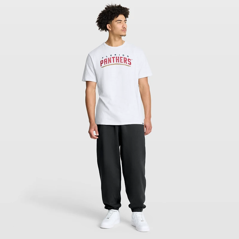 T-shirt blanc Fanatics pour homme, motif Florida Panthers, avec logo vieilli et du stade.