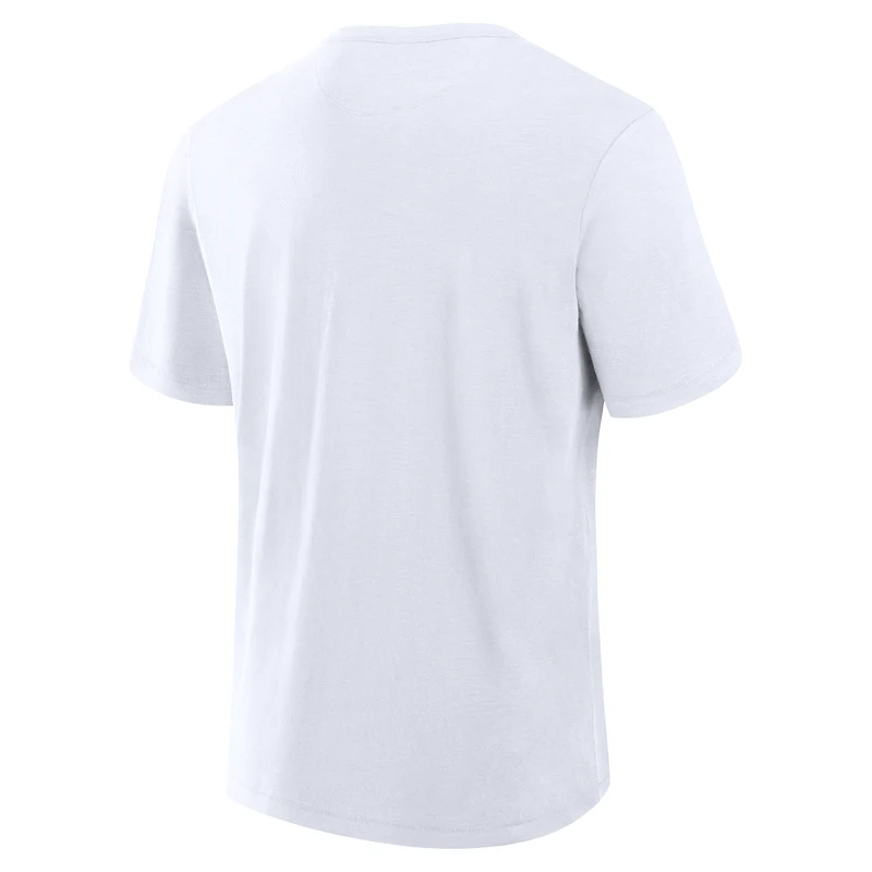 T-shirt blanc Fanatics pour homme, motif Florida Panthers, avec logo vieilli et du stade.