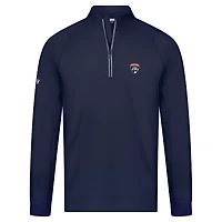 Men's Levelwear Navy Florida Panthers Theory Insignia Core Raglan Quarter-Zip Pullover Top
