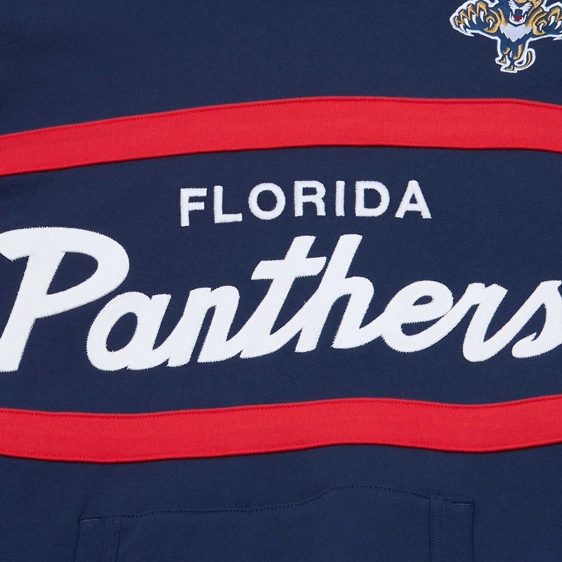 Sweat à capuche bleu marine Mitchell & Ness pour hommes, entraîneur-chef des Panthers de la Floride