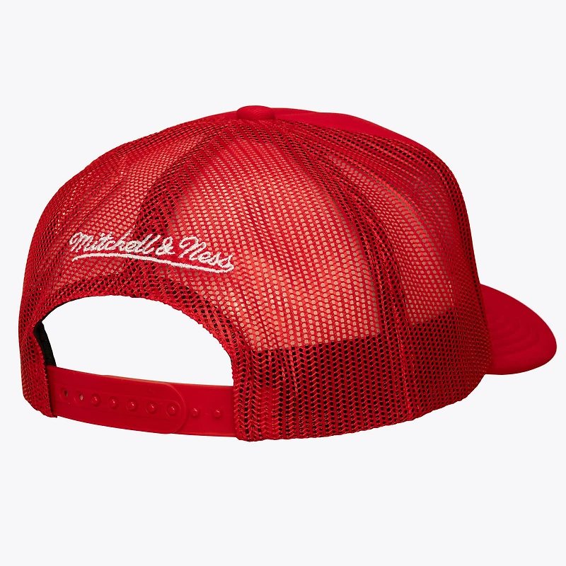 Casquette trucker ajustable Mitchell & Ness rouge Florida Panthers pour homme