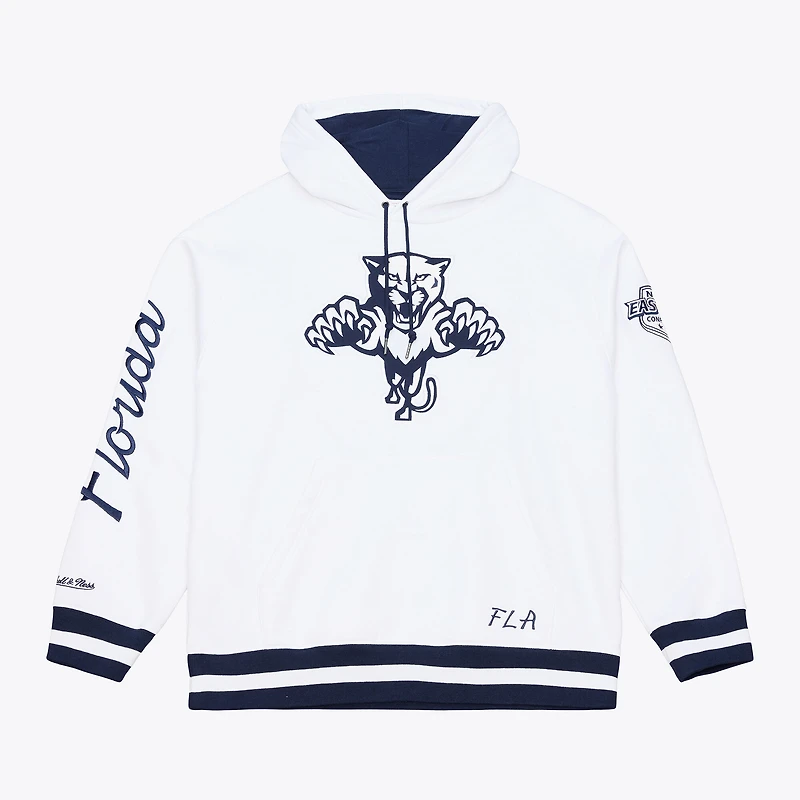 Sweat à capuche en polaire arctique Mitchell & Ness blanc Florida Panthers pour homme