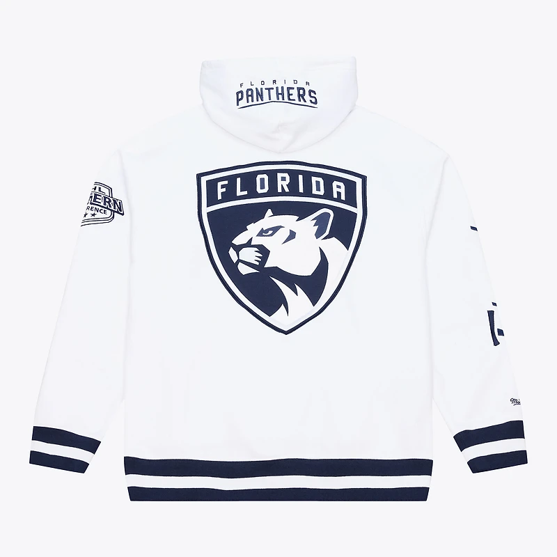 Sweat à capuche en polaire arctique Mitchell & Ness blanc Florida Panthers pour homme