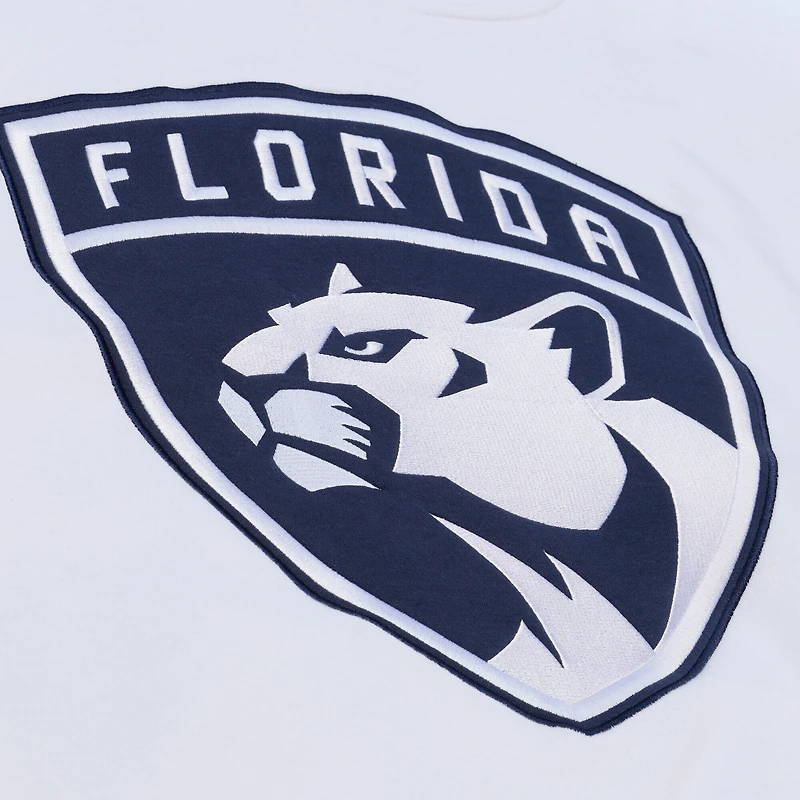 Sweat à capuche en polaire arctique Mitchell & Ness blanc Florida Panthers pour homme