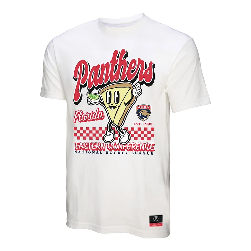 T-shirt blanc pour homme Mitchell & Ness Florida Panthers Local Food