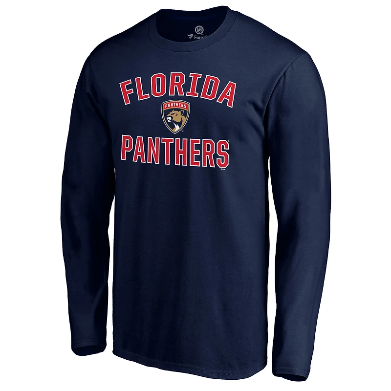Men's  Navy Florida Panthers Victory Arch Long Sleeve T-Shirt