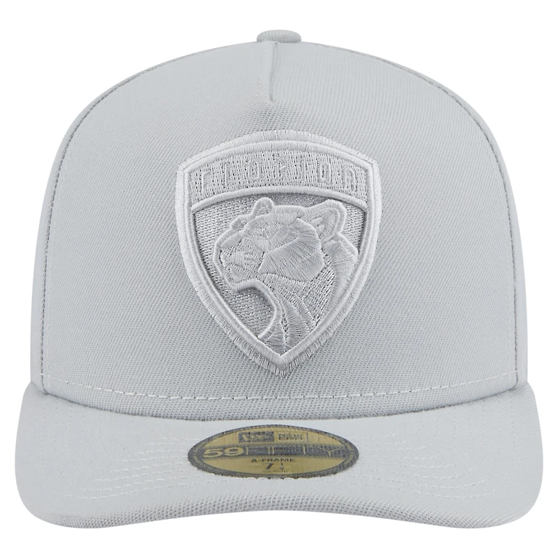 Men's New Era Gray Florida Panthers Color Pack A-Frame 59FIFTY Fitted Hat