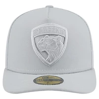 Men's New Era Gray Florida Panthers Color Pack A-Frame 59FIFTY Fitted Hat