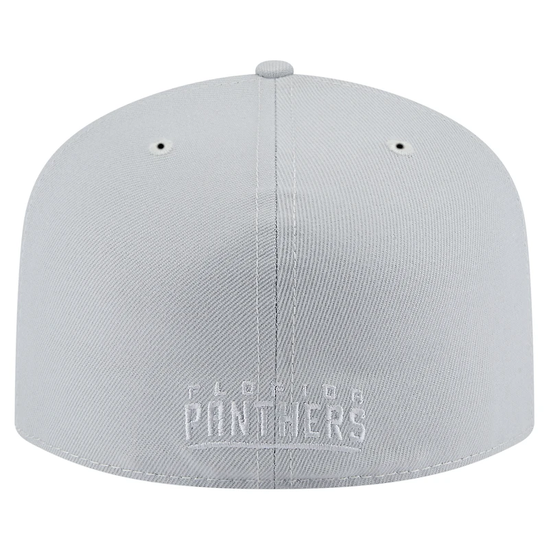 Men's New Era Gray Florida Panthers Color Pack A-Frame 59FIFTY Fitted Hat