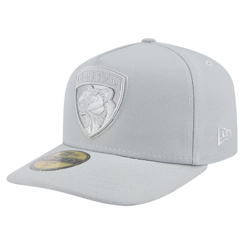 Men's New Era Gray Florida Panthers Color Pack A-Frame 59FIFTY Fitted Hat