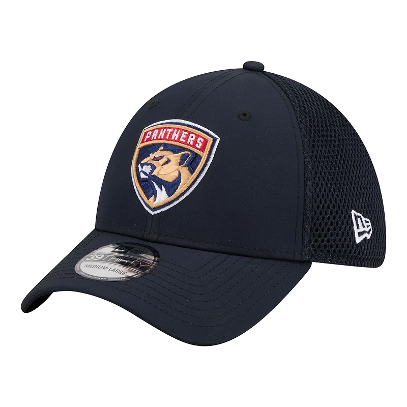 Men's New Era  Navy Florida Panthers Logo 39THIRTY Flex Hat