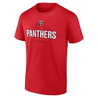 T-shirt de milieu terrain personnalisé rouge des Panthers la Floride pour homme