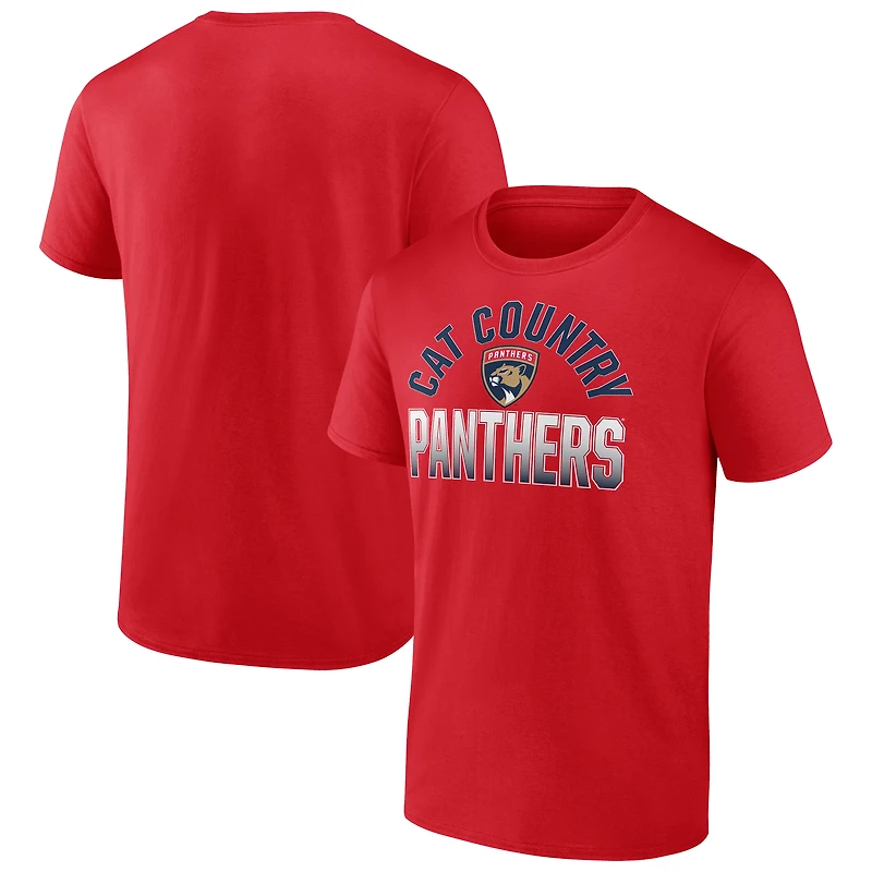 Men's  Red Florida Panthers Open Net T-Shirt