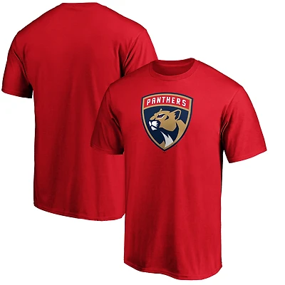 T-shirt rouge pour homme avec logo principal des Panthers de la Floride