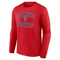 Men's  Red Florida Panthers Victory Arch Long Sleeve T-Shirt