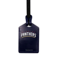 Étiquette de bagage en cuir personnalisée des Panthers la Floride bleu marine