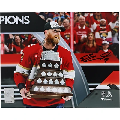 Sam Bennett Florida Panthers Autographed 2025 Stanley Cup Champions 8" x 10" Raising Conn Smythe Photograph