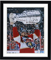 Sam Reinhart Florida Panthers Autographed 2024 Stanley Cup Champions 16" x 20" Raising Cup Photograph
