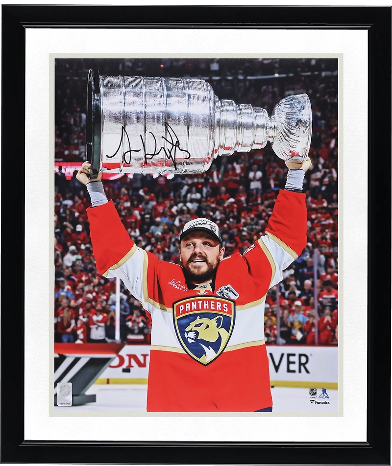 Sam Reinhart Florida Panthers Autographed 2025 Stanley Cup Champions 16" x 20" Raising Cup Photograph