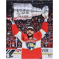 Sam Reinhart Florida Panthers Autographed 2025 Stanley Cup Champions 16" x 20" Raising Cup Photograph with "2025 SC Champs" Inscription