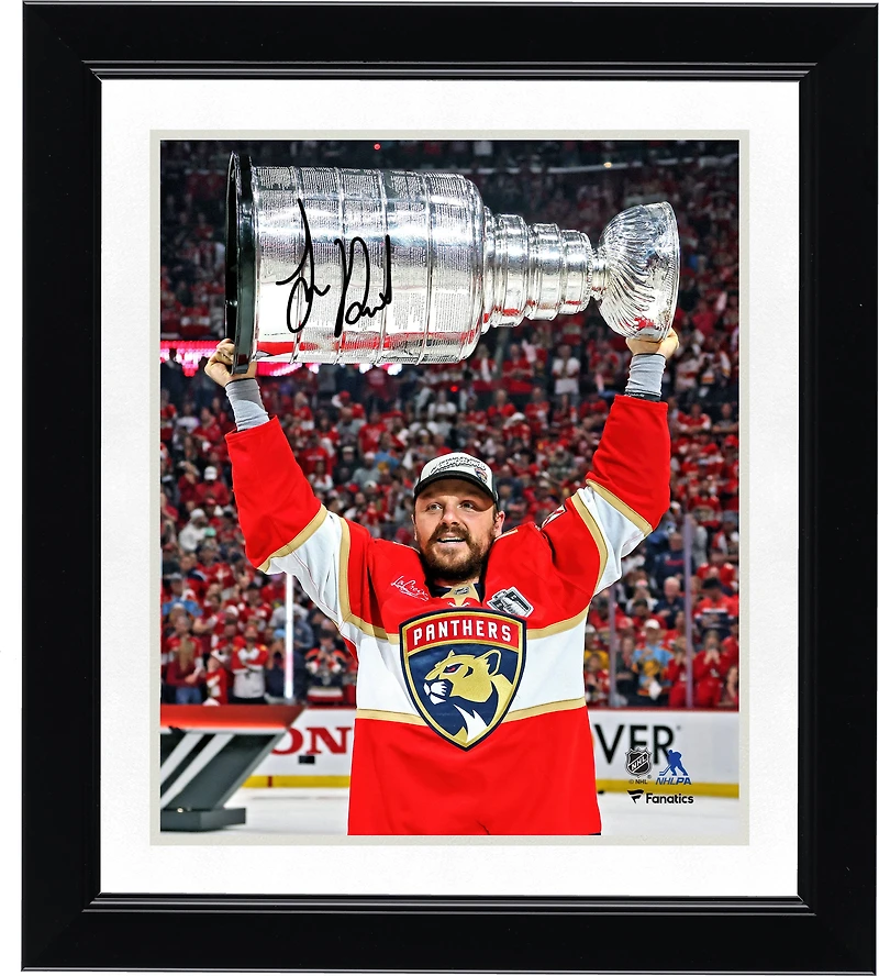 Sam Reinhart Florida Panthers Autographed 2025 Stanley Cup Champions 8" x 10" Raising Cup Photograph