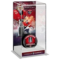 Sergei Bobrovsky Florida Panthers 2025 Stanley Cup Champions Logo Deluxe Tall Hockey Puck Case
