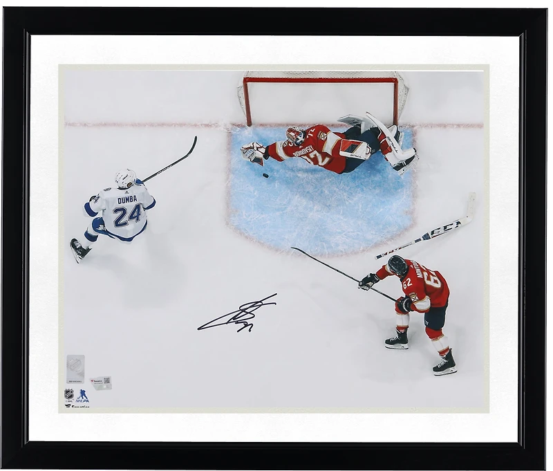 Sergei Bobrovsky Florida Panthers Autographed 2024 Stanley Cup Playoffs Round One 16" x 20" Diving Save Photograph