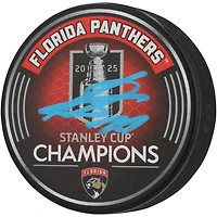 Sergei Bobrovsky Florida Panthers Autographed 2025 Stanley Cup Champions Hockey Puck