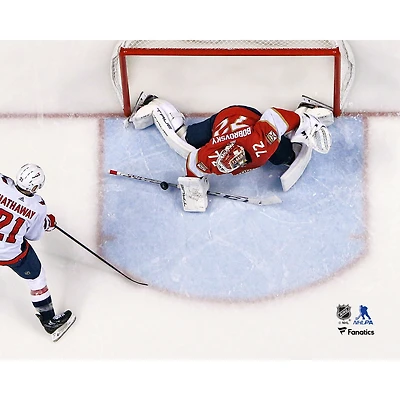 Sergei Bobrovsky, joueur non signé des Panthers de la Floride, arrête un tir lors du deuxième match premier tour séries éliminatoires Coupe Stanley 2022 LNH