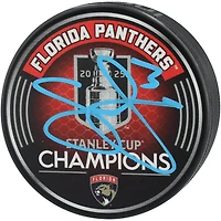Seth Jones Florida Panthers Autographed 2025 Stanley Cup Champions Hockey Puck  