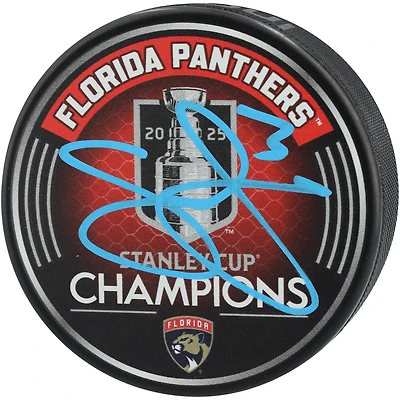 Seth Jones Florida Panthers Autographed 2025 Stanley Cup Champions Hockey Puck  