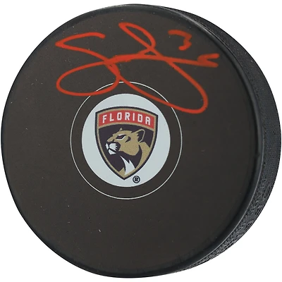 Seth Jones Florida Panthers Autographed Hockey Puck - Signed in Red