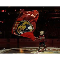 Stanley C. Panther, des Panthers de la Floride, photo non signée d'un drapeau agité