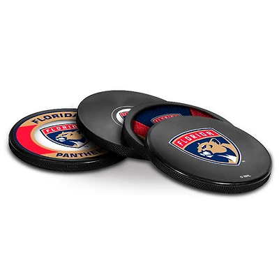 The Sports Vault Florida Panthers Four-Piece Puck Coaster Set