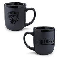 Tasse WinCraft Florida Panthers en céramique noire ton sur ton de 48 cl
