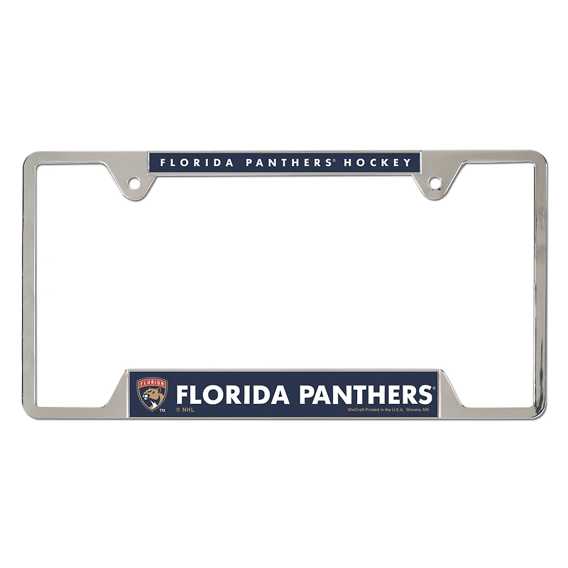 WinCraft Florida Panthers Chrome Plated Metal License Plate Frame