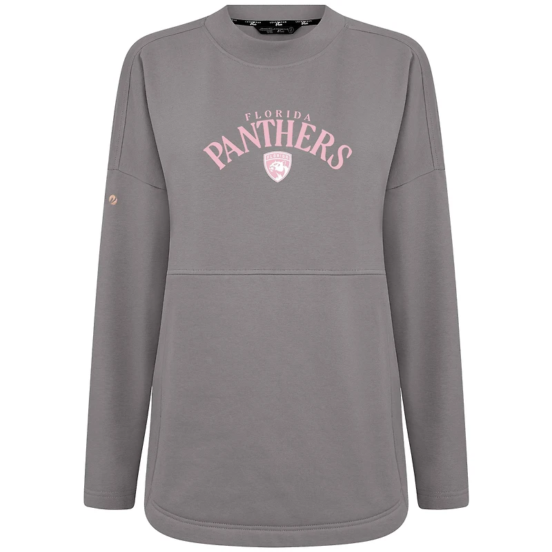 Women's Levelwear  Gray Florida Panthers Mother's Day Beaudry Arched Pullover Sweatshirt