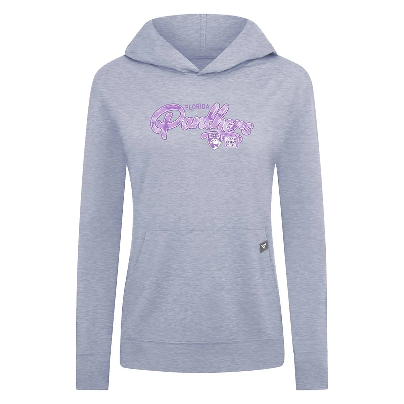 Sweat à capuche gris chiné pour femme Levelwear Florida Panthers Hockey Fights Cancer Relay