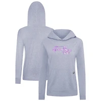 Women's Levelwear  Heather Gray Florida Panthers Hockey Fights Cancer Relay Pullover Hoodie