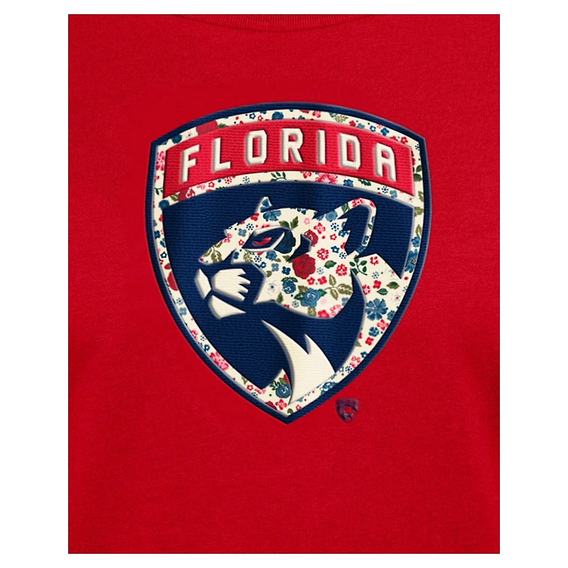T-shirt à imprimé floral Glam Game des Panthers de la Floride New Era pour femme